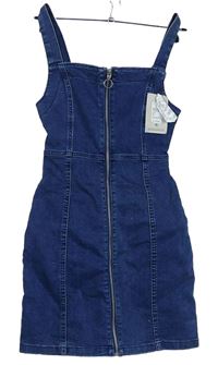 Dámské modré riflové propínací šaty Denim vel. 32