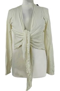 Nové - Dámské smetanové svetrové bolerko na zavazování Dunnes 