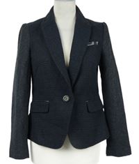 Dámské tmavomodré melírované vlněné sako Atmosphere 