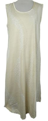 Dámske béžové vzorované šaty MGslife