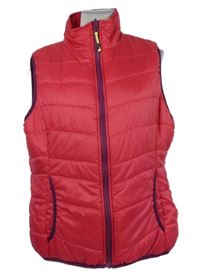 Dámská fuchsiová šusťáková zateplená vesta 