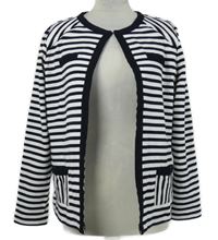 Dámský bílo-černý pruhovaný mikinový cardigán Gerry Weber 