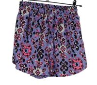 Dámské fialovo-růžovo-černé vzorované volné kraťasy MissGuided 