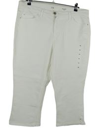 Nové - Dámské bílé capri rifle C&A