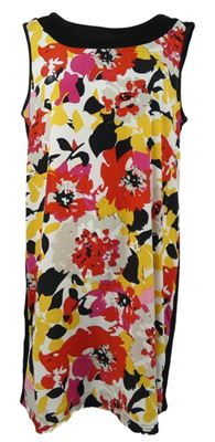 Dámské černo-barevné květované šaty Klass 