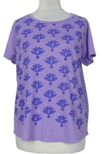 Dámske fialové vzorované tričko zn. M&S