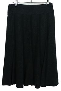 Dámska tmavosivá pletená midi sukňa s pruhmi zn. M&S
