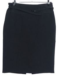 Dámska tmavosivá púzdrová sukňa s opaskom M&S