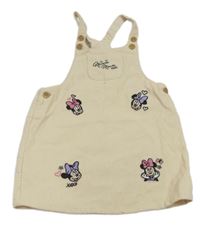 Smetanové manšestrové laclové šaty s Minnie Primark
