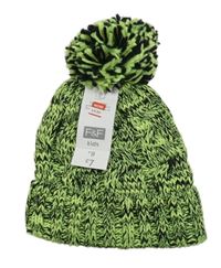 Nové - Zeleno-černá melírovaná čepice s bambulí F&F vel.122-140