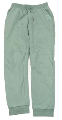 Modrozelené tepláky s nápisem Yigga