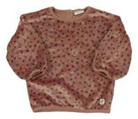 Ružová plyšová mikina s fľakmi Next