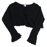 Čierne rebrované bolerko