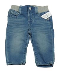 Nové - Modré teplákové rifle s úpletovým pasom GAP