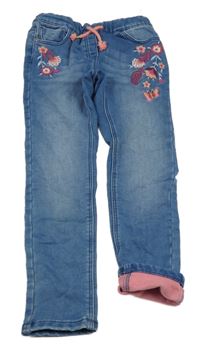 Modré thermo rifle s kytičkami C&A