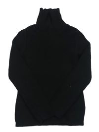 Čierny rebrovaný svetrový rolák George