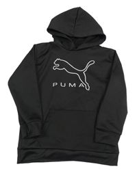 Černá sportovní mikina s logem a kapucí Puma 