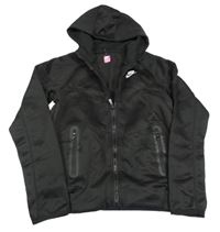 Černá propínací mikina s kapucí Nike