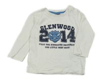 Biele tričko s nápisom a dinem Dopodopo