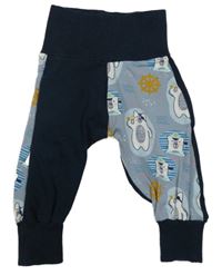 Tmavo-svetlomodré tepláky s medveďmi