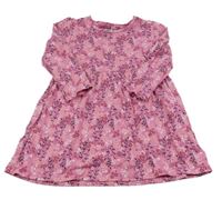 Ružové kvetované bavlnené šaty Kiki&Koko