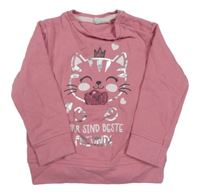 Ružová mikina s mačičkou