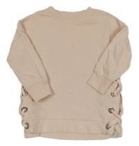 Svetloružová mikina so šnerováním Next