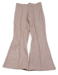 Svetloružové trblietavé flare nohavice George