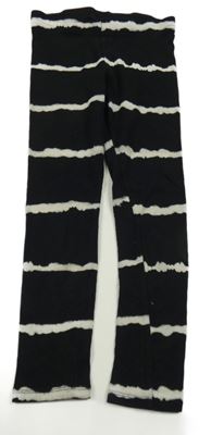 Černo-smetanové batikované legíny F&F