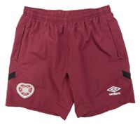 Vínové šušťákové kraťasy s potlačou Umbro