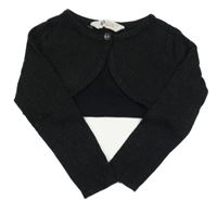 Čierne trblietavé svetrové prepínaci bolerko H&M
