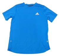 Modré funkční sportovní tričko Adidas