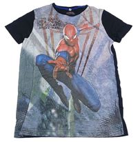 Čierno-modré tričko so Spider-manem