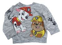 Sivá melírovaná mikina s PAW PATROL Nickelodeon