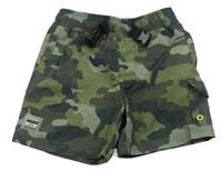 Khaki army šušťákové kraťasy Primark