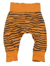 Oranžovo-sivé vzorované tepláky Mothercare