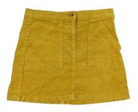 Okrová menšestrová sukňa H&M