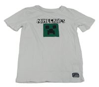 Biele tričko s potiskem Minecraft Chapter Young