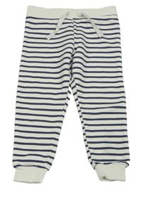 Bílo-tmavomodré pruhované tepláky Primark