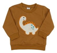 Béžová mikina s dinosaurom