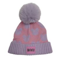 Levandulovo-ružová pletená čapica s Mickeym a kapucňou Primark