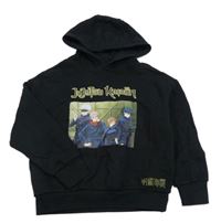 Čierna mikina s potlačou a kapucňou M&S