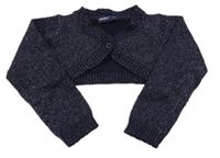 Fialové trblietavé svetrové bolerko