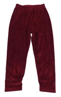 Vínové sametové legíny 