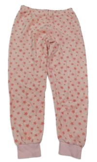 Svetloružové zamatové nohavice s hviezdičkami C&A