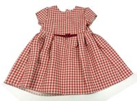 Červeno-biele vzorované šaty s mašlou Mayoral