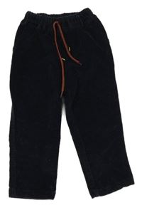 Tmavomodré menšestrové nohavice