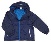 Tmavomodrá šušťáková jarná bunda s odopínacíá kapucňou Feel