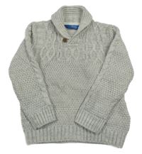 Béžový vzorovaný svetr se stojáčkem Primark 