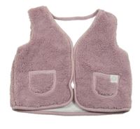 Ružová huňatá zateplená vesta John Lewis